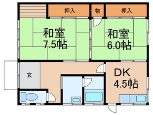 土井貸家の物件間取画像